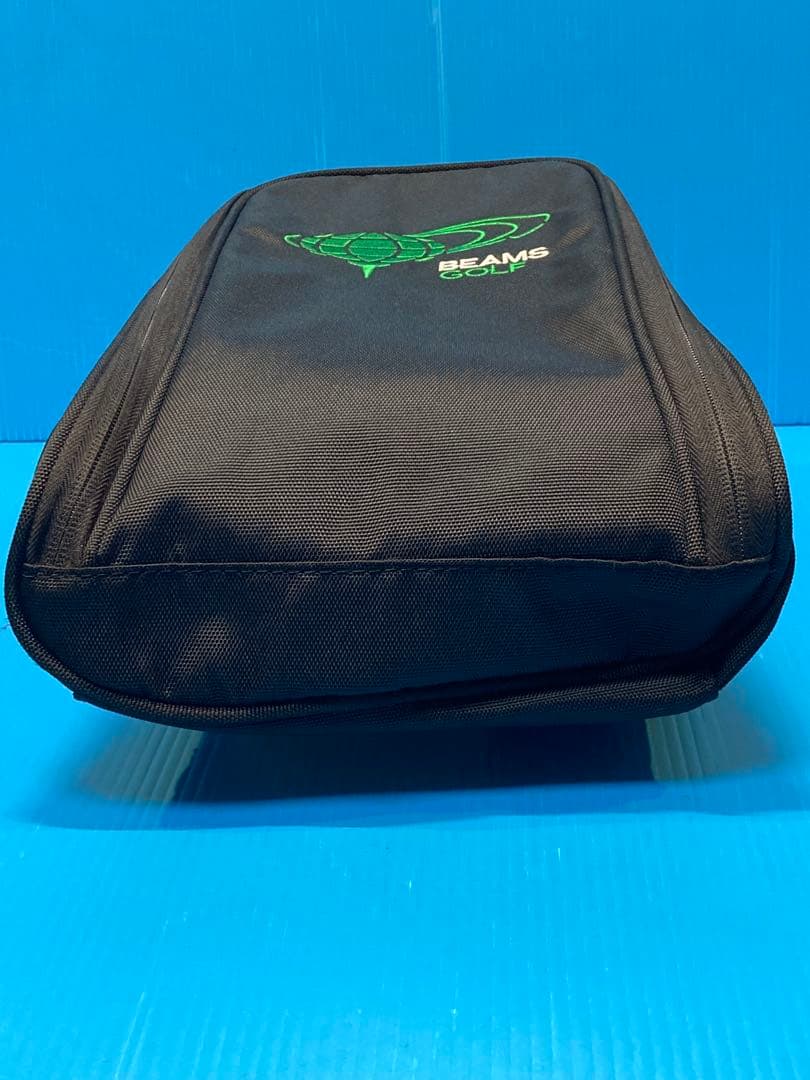 【超美品≒新品】BEAMS GOLF／ビームスゴルフ　シューズケース 色：黒×緑