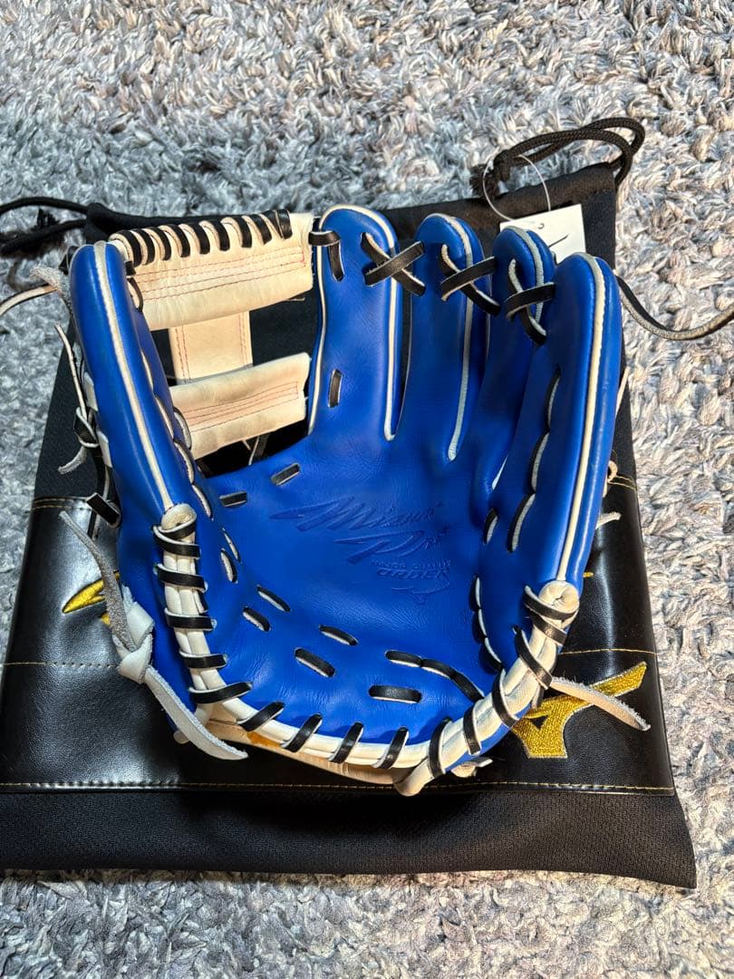 Mizuno Pro オーダーグローブ 軟式グローブ 青/白