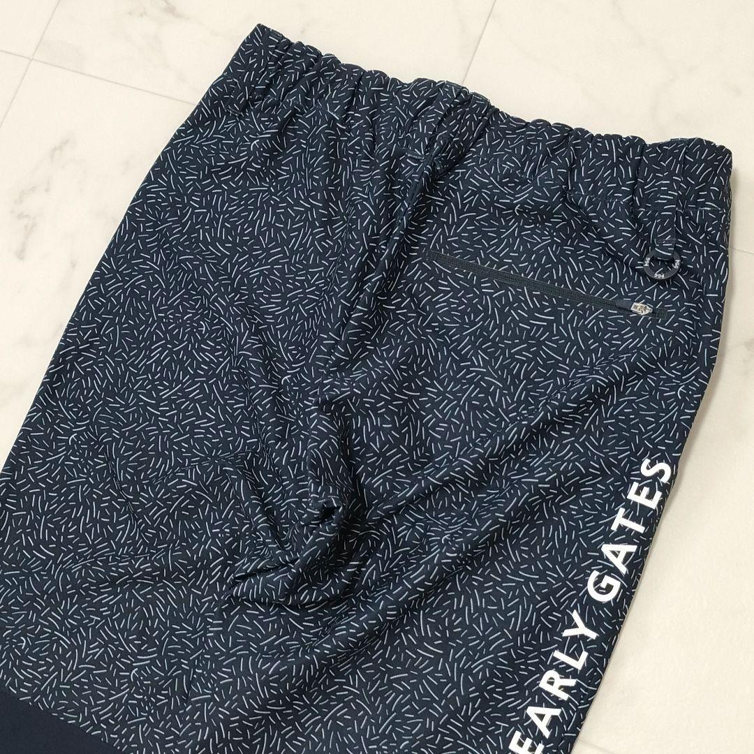 PGG　ゴルフ　ロングパンツ　ウエストゴム　総柄　デザイン切替　ストレッチ　00
