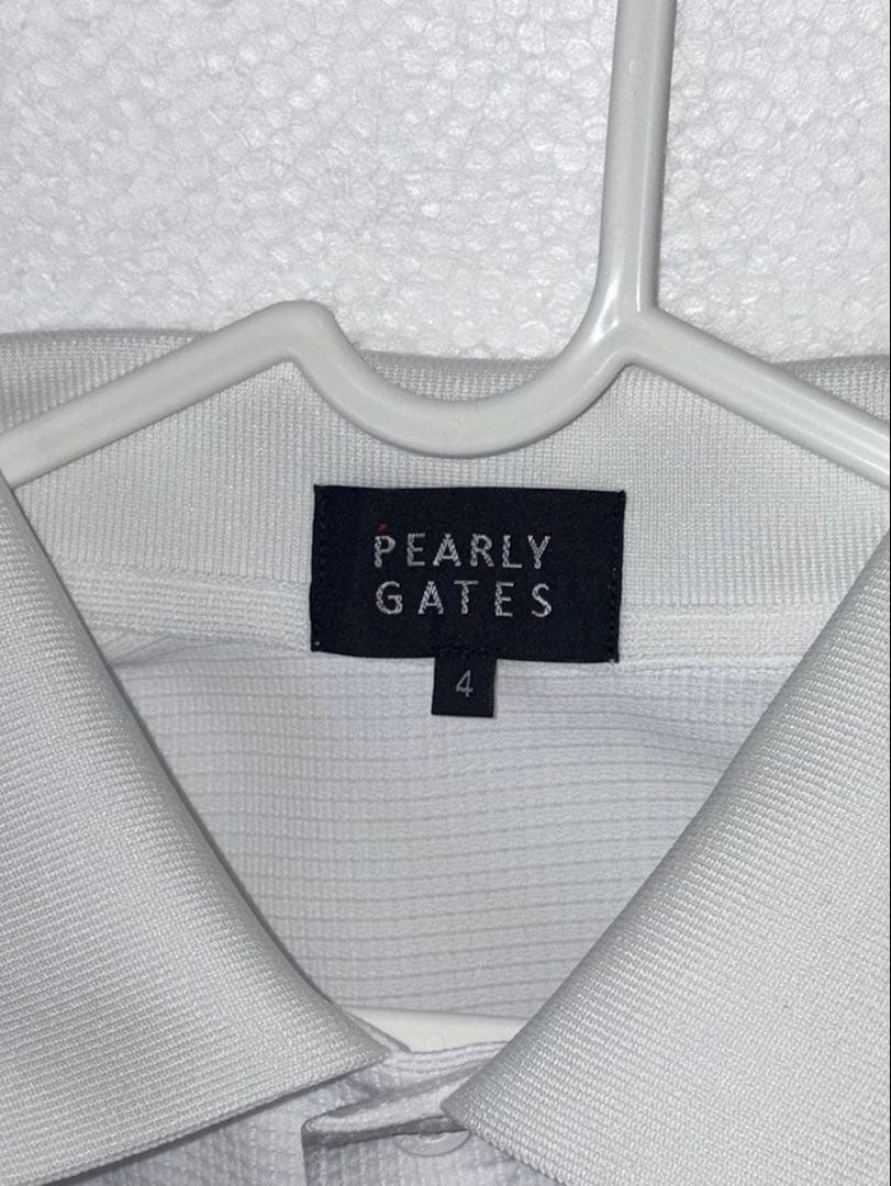 PEARLY GATES ホワイト ポロシャツ クリーニング済み