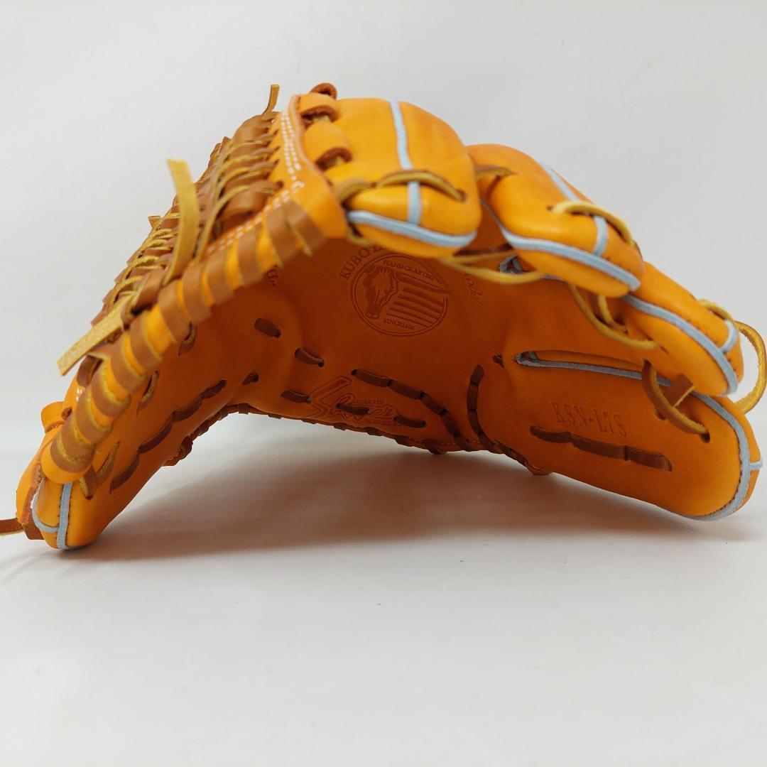 ラベル交換 久保田スラッガー 軟式グラブ KSN-L7S 右投げ オレンジ