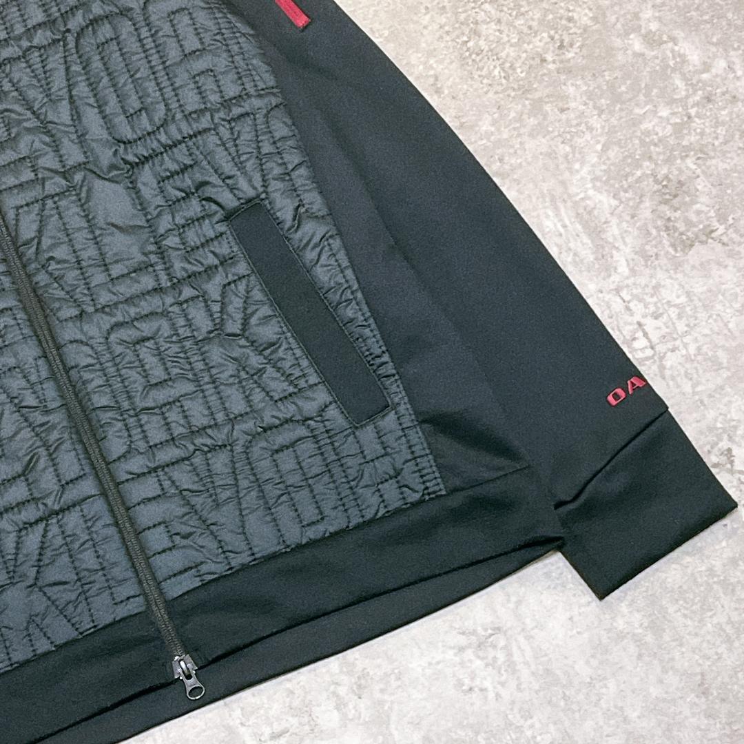 OAKLEY キルティング 切替 ダブルジップパーカー ブルゾン ゴルフ XL