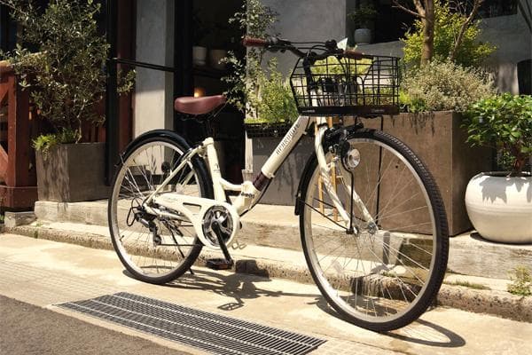 折畳シティ26・6SP・肉厚チューブシマノ製6段ギア付折畳シティサイクル
