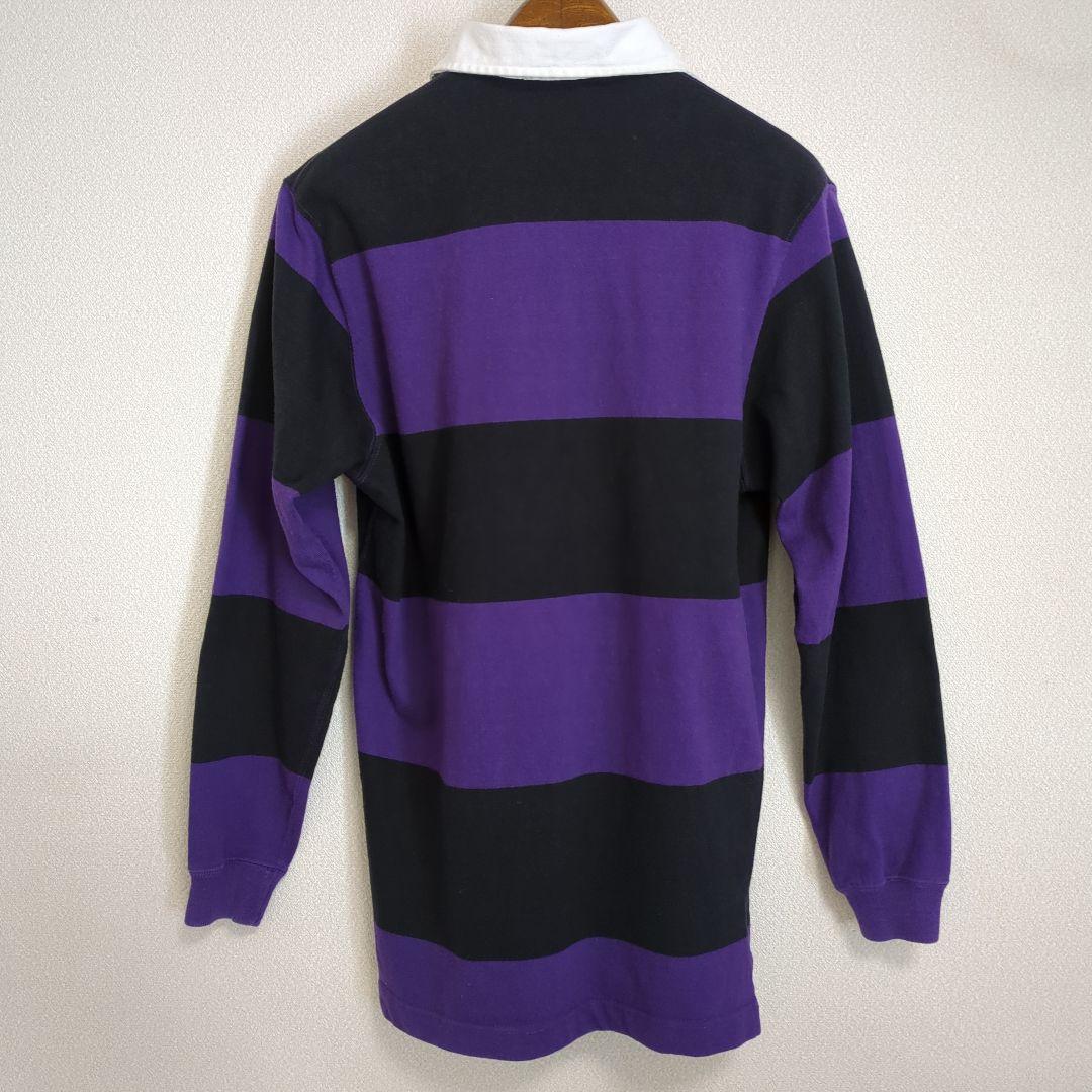 90s Polo by Ralph Lauren ラガーシャツ M 黒紫