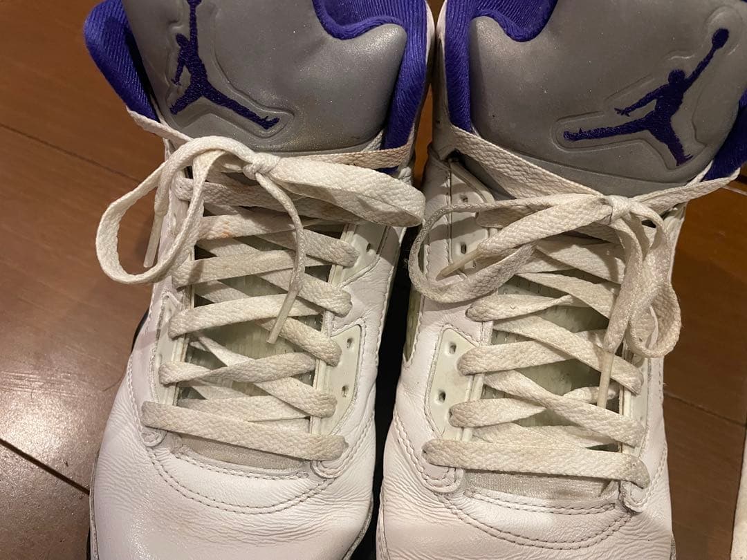 Air Jordan 5 ホワイト/パープル　　27センチ