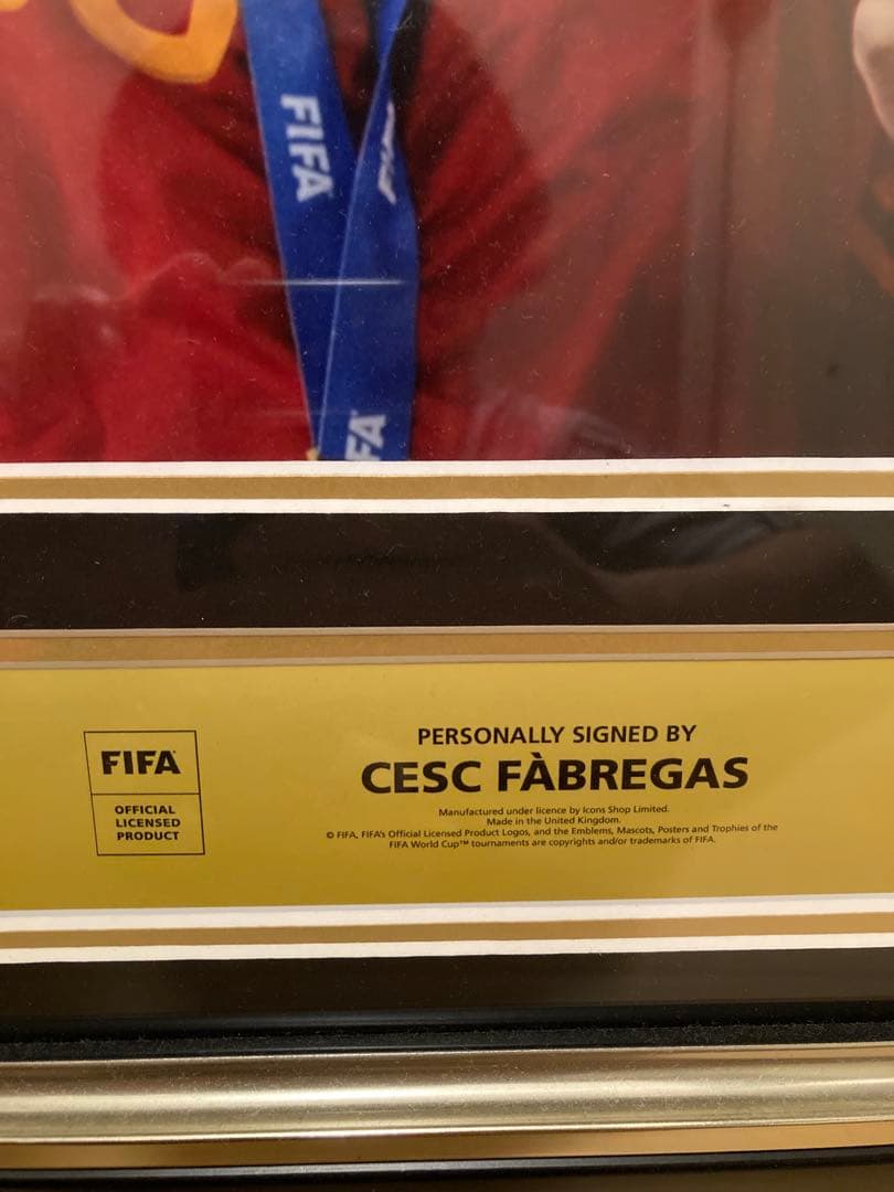 Cesc Fàbregas サイン入り写真 フレーム付き