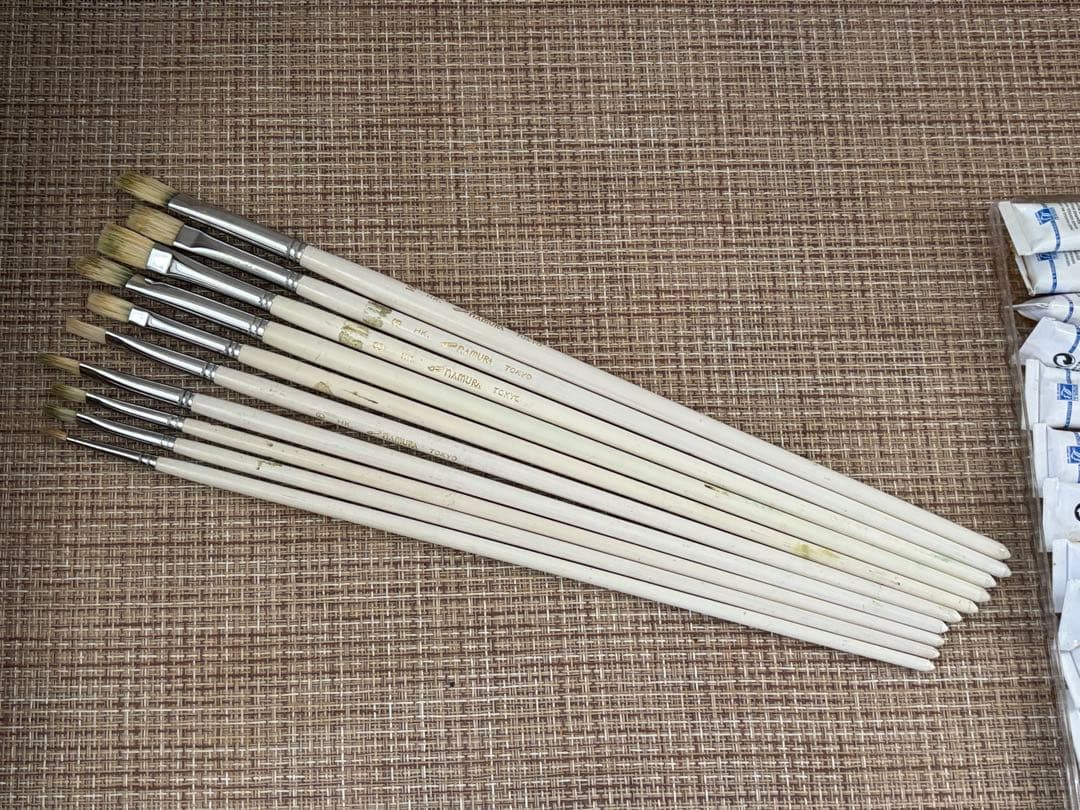 油絵具 木製箱入りセット