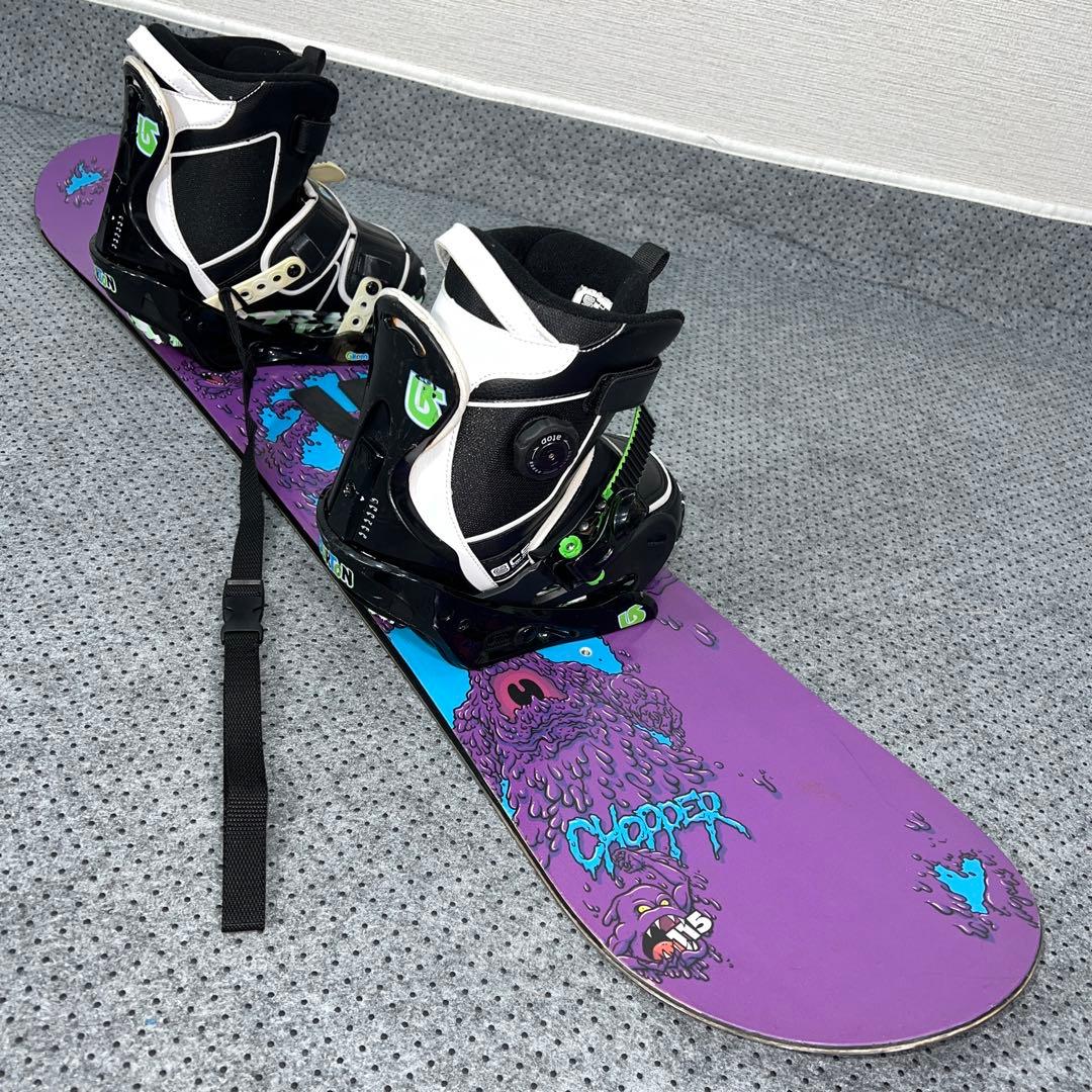 キッズスノーボード 115cm BURTON CHOPPER×バイン×ブーツ