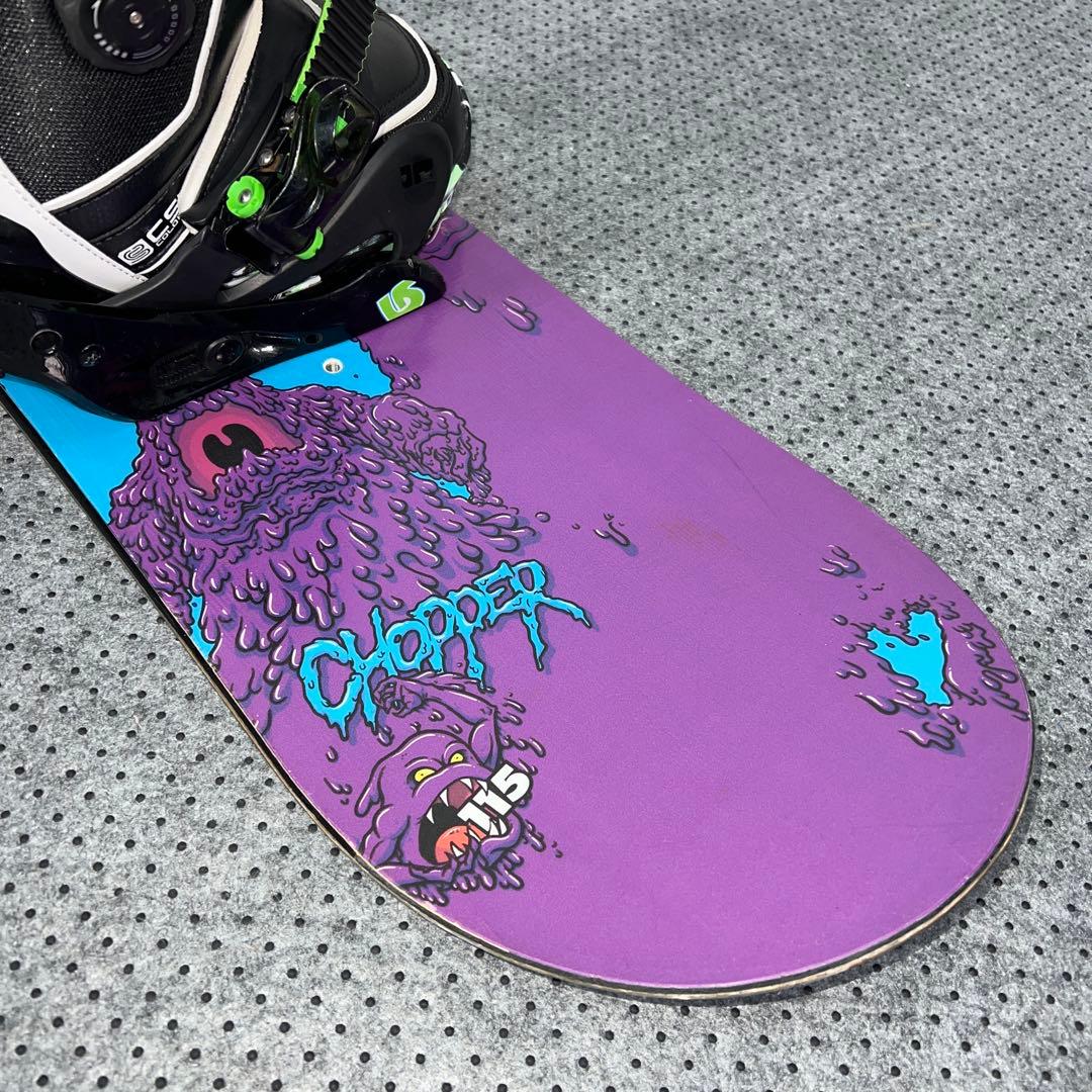 キッズスノーボード 115cm BURTON CHOPPER×バイン×ブーツ