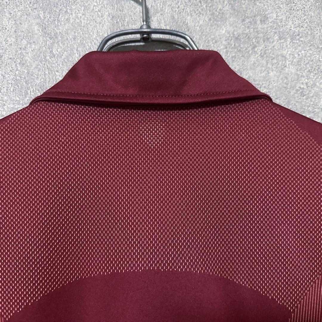 NIKE GOLF ナイキゴルフ デザイン ハーフジップ 半袖 シャツ ボルドー