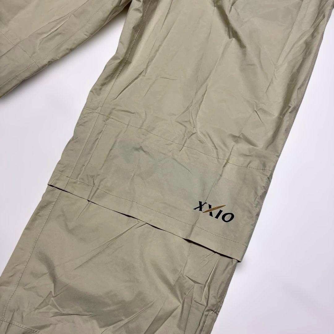 タグ付き未使用　XXIO ゴルフ用レインウェア　ベージュX黒　サイズXL