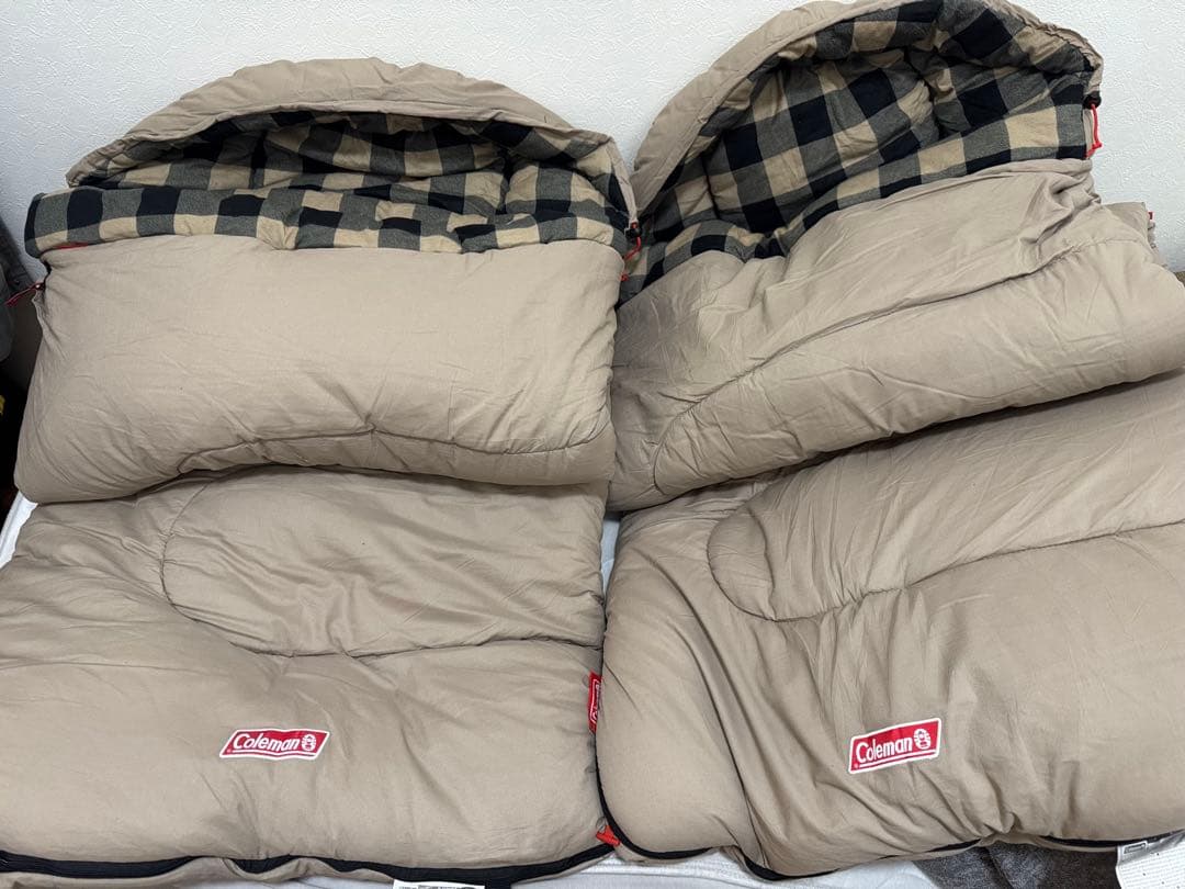 極美品２個セット　コールマン　マルチレイヤースリーピングバッグ　１回のみ使用