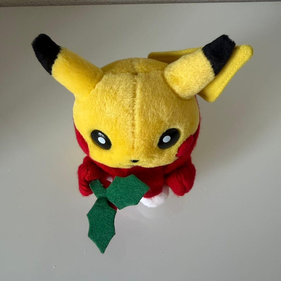 ピカチュウ サンタ ぬいぐるみ マフラー 手袋 ヒイラギの葉 ポケモン