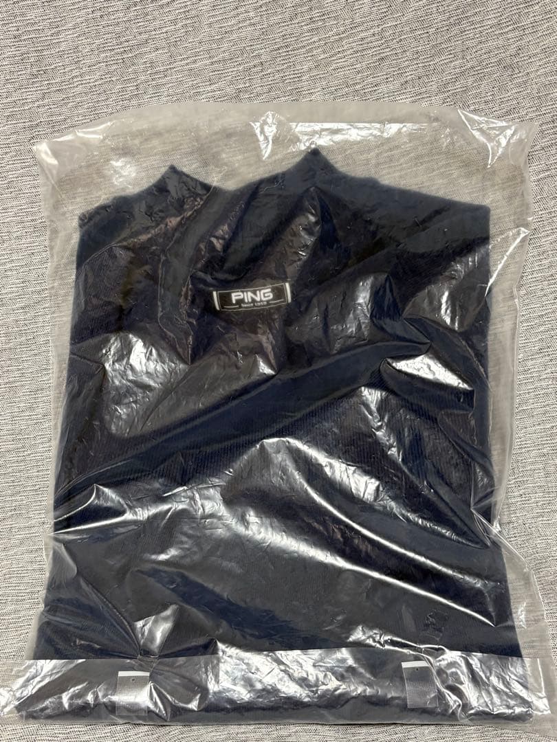 L 【PING】クルーネックニットプルオーバーカレッジニット　レディース　紺