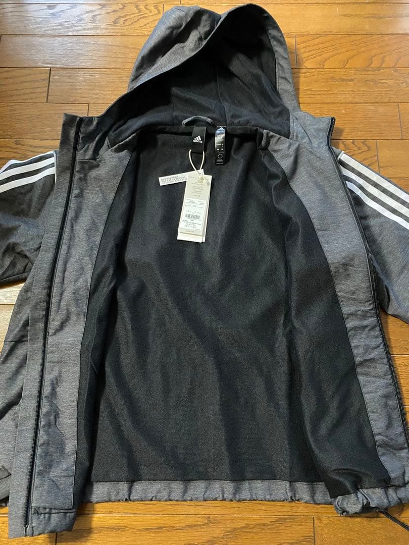 未使用adidas ウィンドブレーカー パンツ セット レディースMグレー起毛