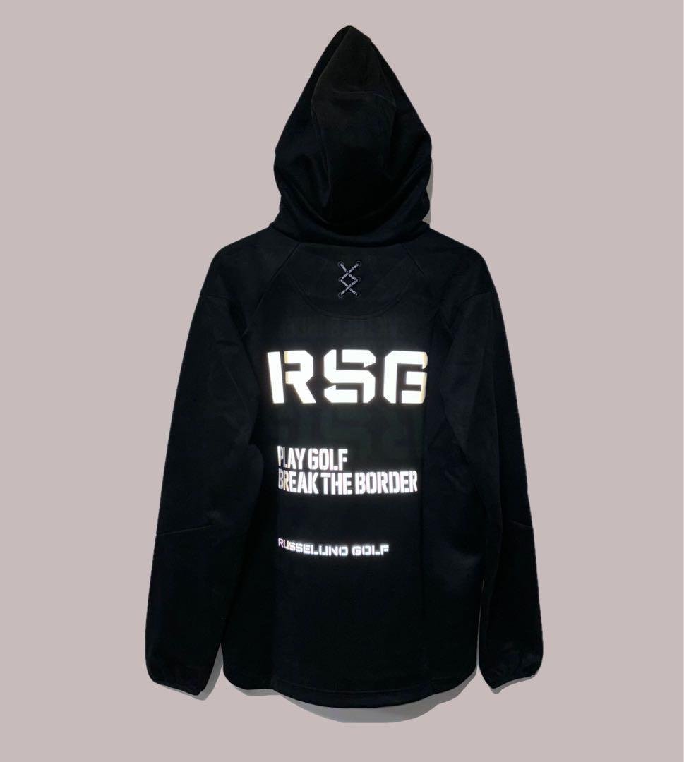ラッセルノ ゴルフ RSG リフレクター ロゴ ライトフーディー ブラック XL