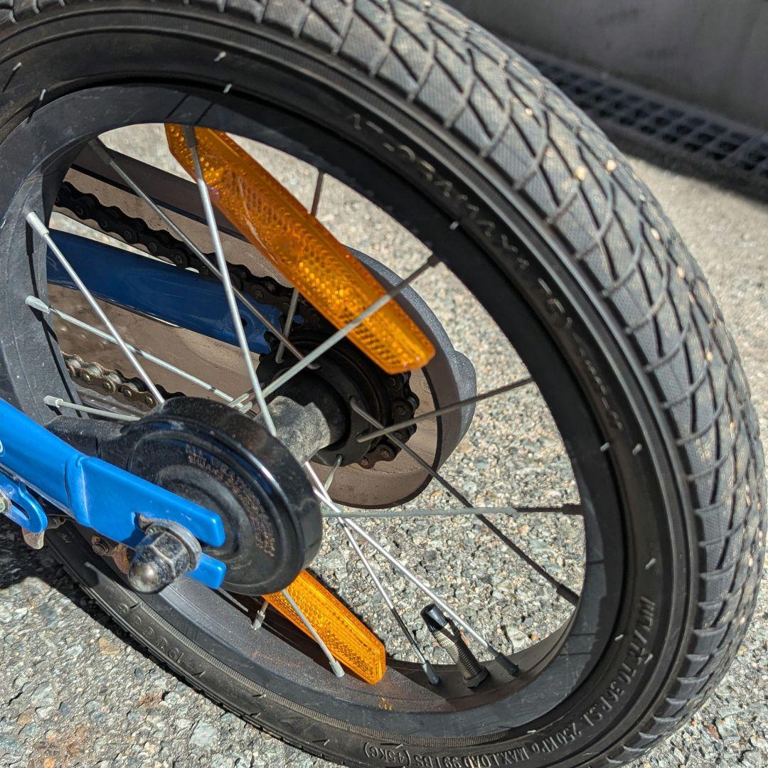 ストライダー STRIDER 14X スティールブルー　カゴ&スタンド付き