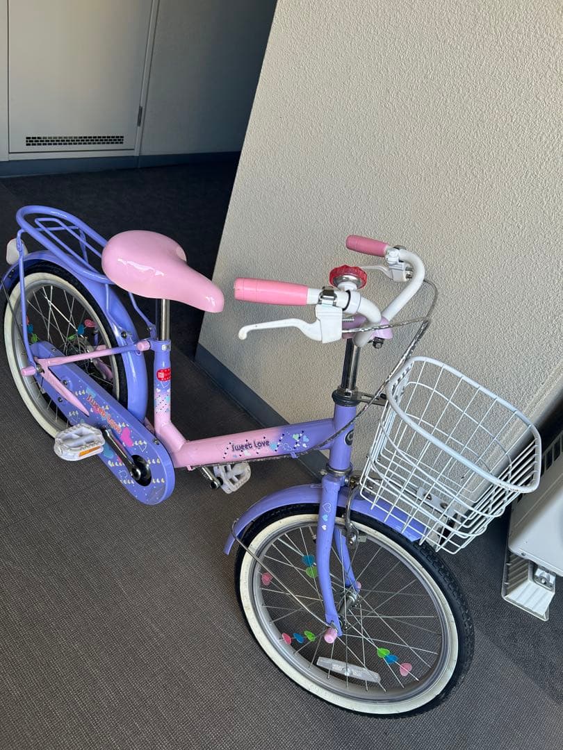 ✴︎名古屋市引き取り✴︎幼児用自転車 紫とピンク