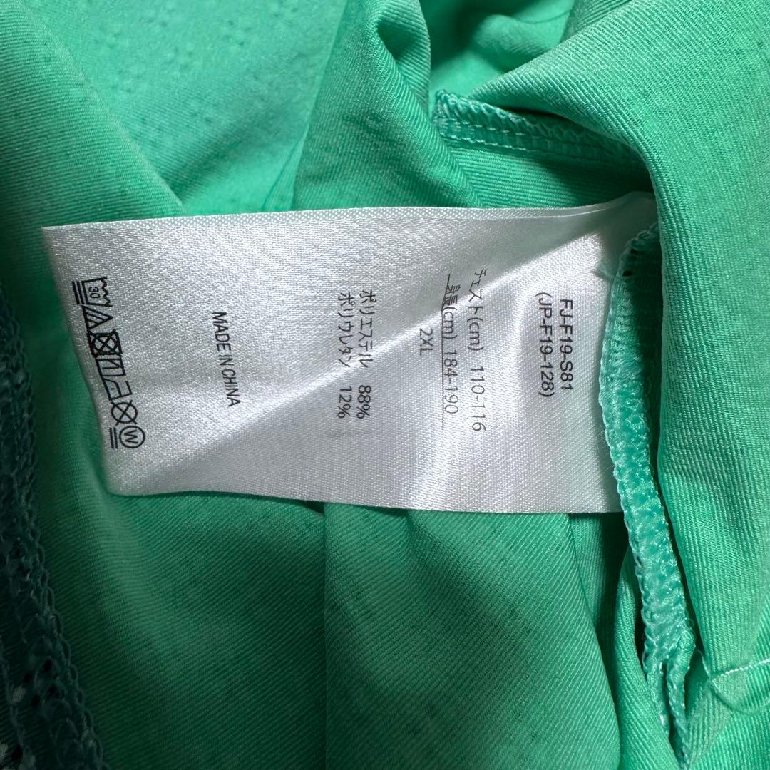 FootJoy フットジョイ 総柄 長袖 ポロシャツ ロゴ グリーン 2XL
