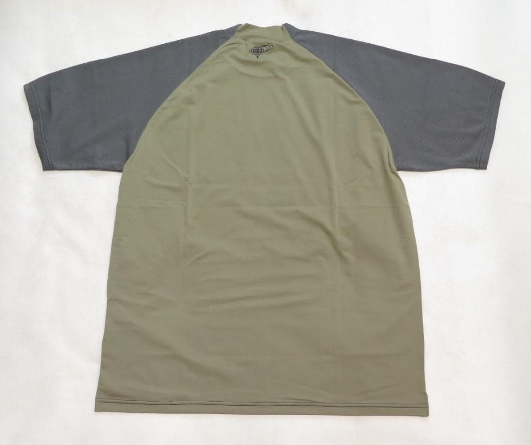 BEAMS GOLF ビームスゴルフラグラン切り替えモックネックシャツOLIVE
