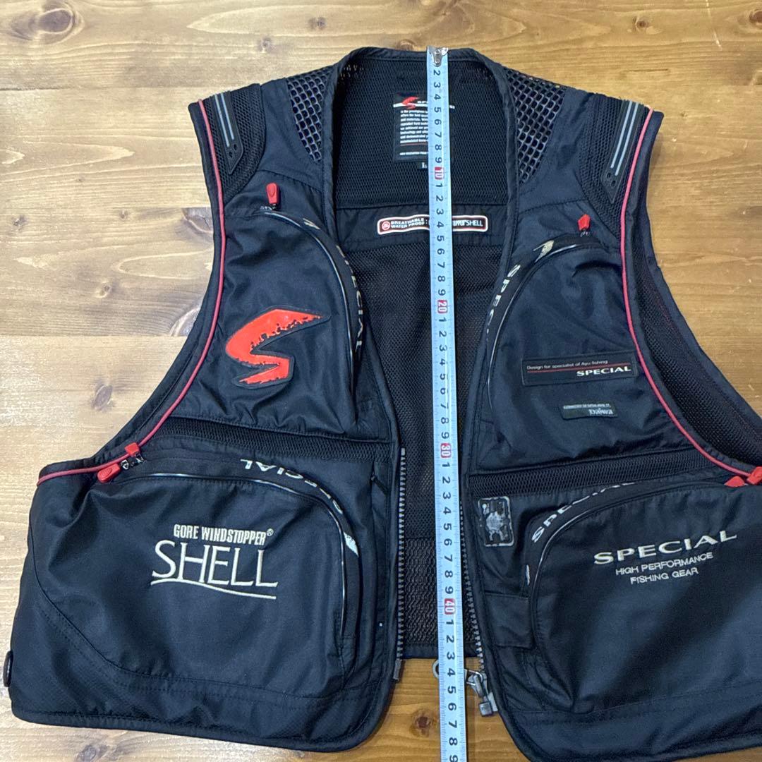 ダイワ　GORE WINDSTOPPER SHELL　鮎　フィッシングベスト　L