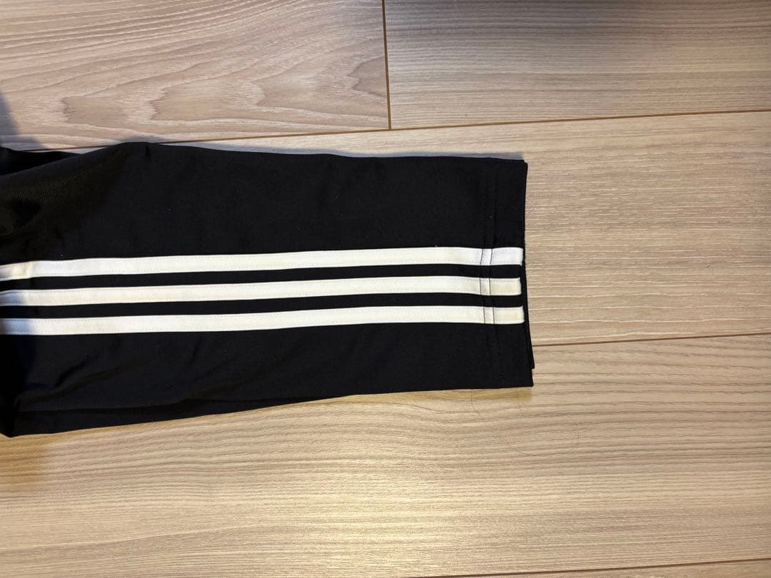 【ハル】adidas ジャージ上下セット 3本ライン　ブラック　XOサイズ