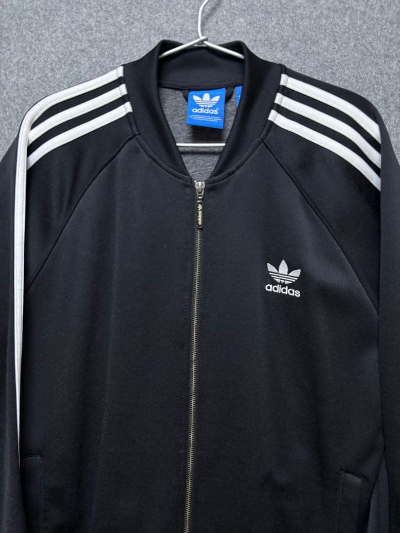 【ハル】adidas ジャージ上下セット 3本ライン　ブラック　XOサイズ