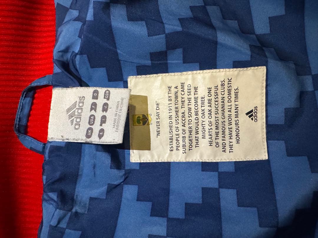 90s adidas USA製 中綿ナイロンジャケット L 総柄 ヴィンテージ