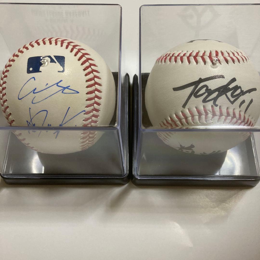 新品ケース　MLB公式球 大谷翔平　山本由伸と田中将大　直筆サインボールセット
