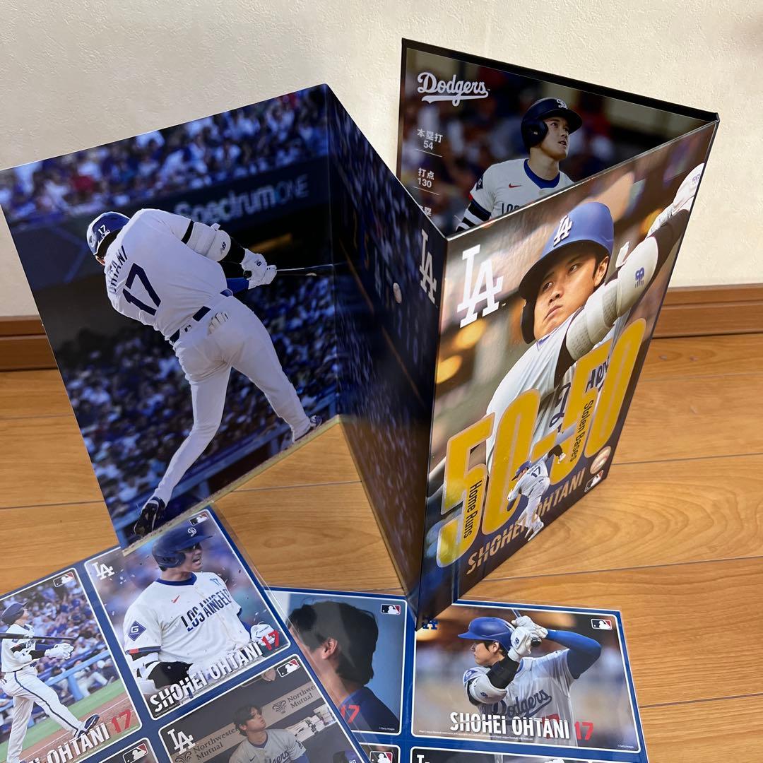 新品　大谷翔平プレミアムフレーム50-50達成&2024NLホームラン王獲得記念