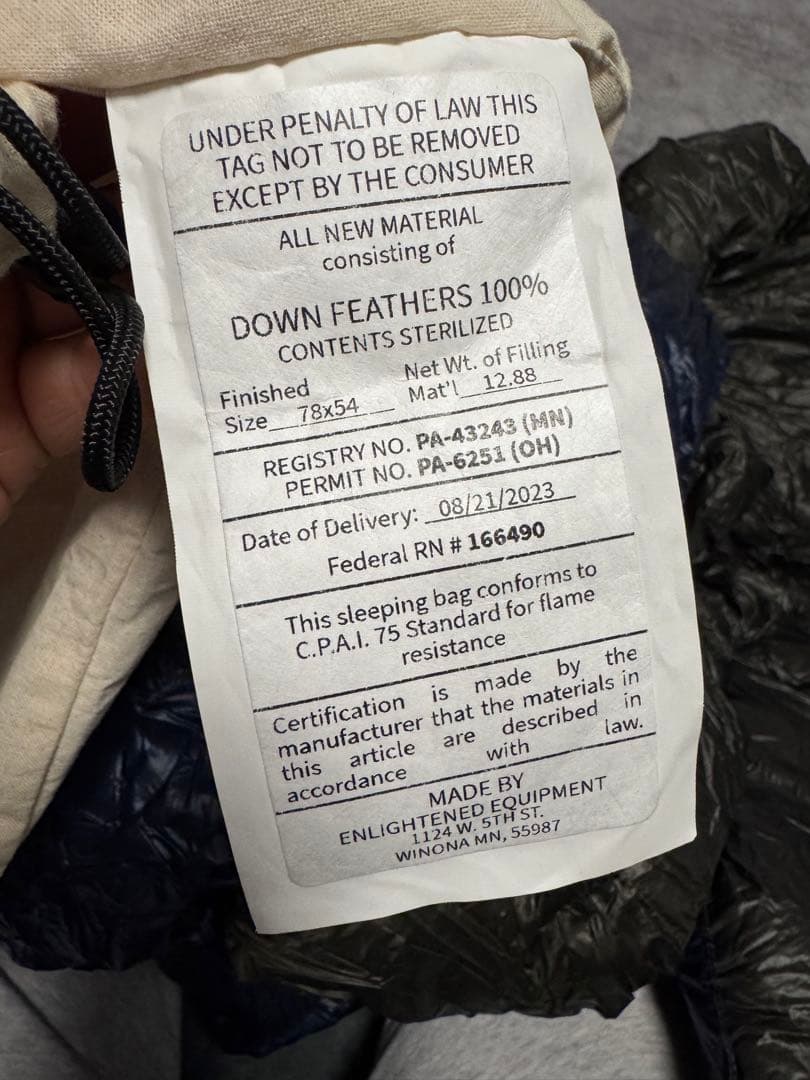 Enlightened Equipment Revelation 30°F