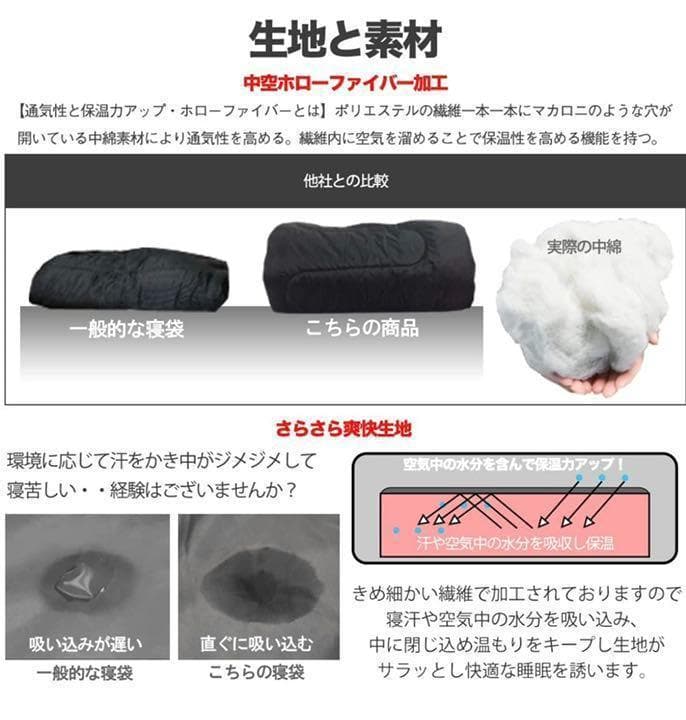 新品 二個セット　寝袋　シュラフ　コンパクト　抗菌　封筒型　オールシーズン　防災