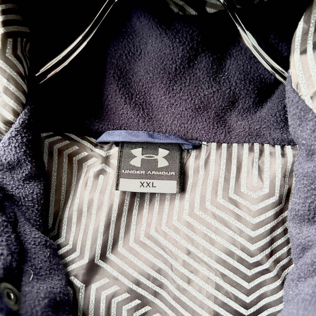 大きいサイズ アンダーアーマー UNDER ARMOUR ベンチコート ネイビー