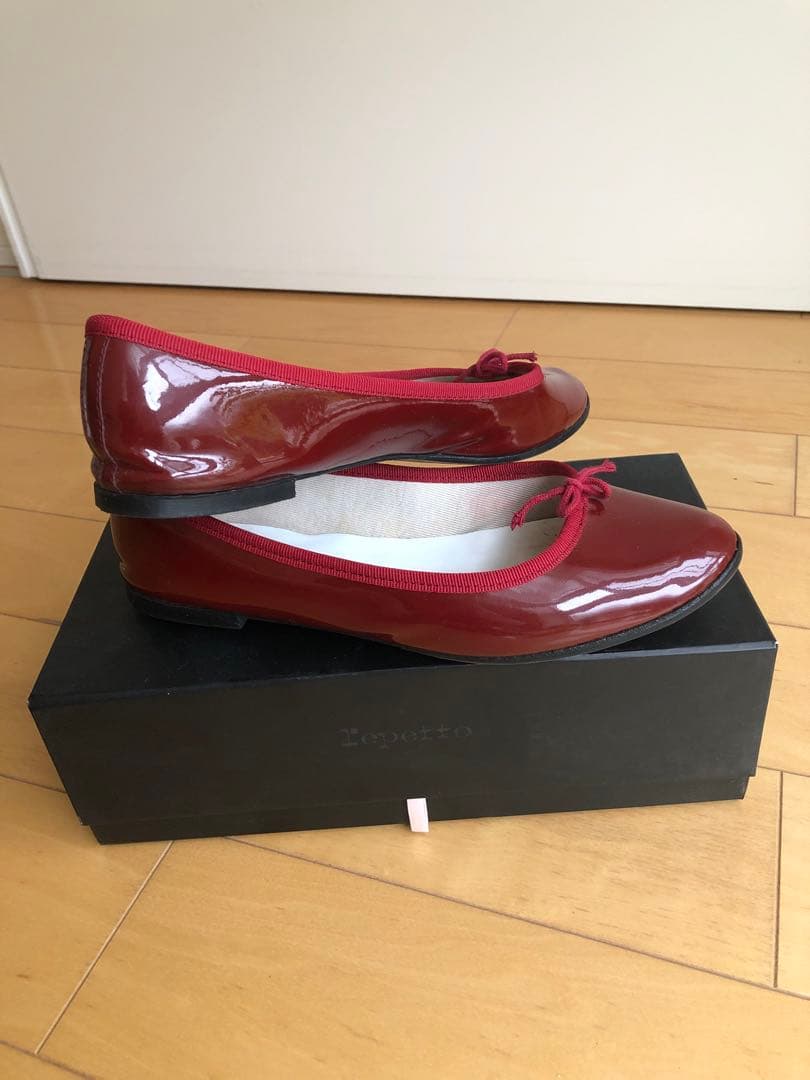 Repetto 赤 バレエシューズ 箱、保存袋付き