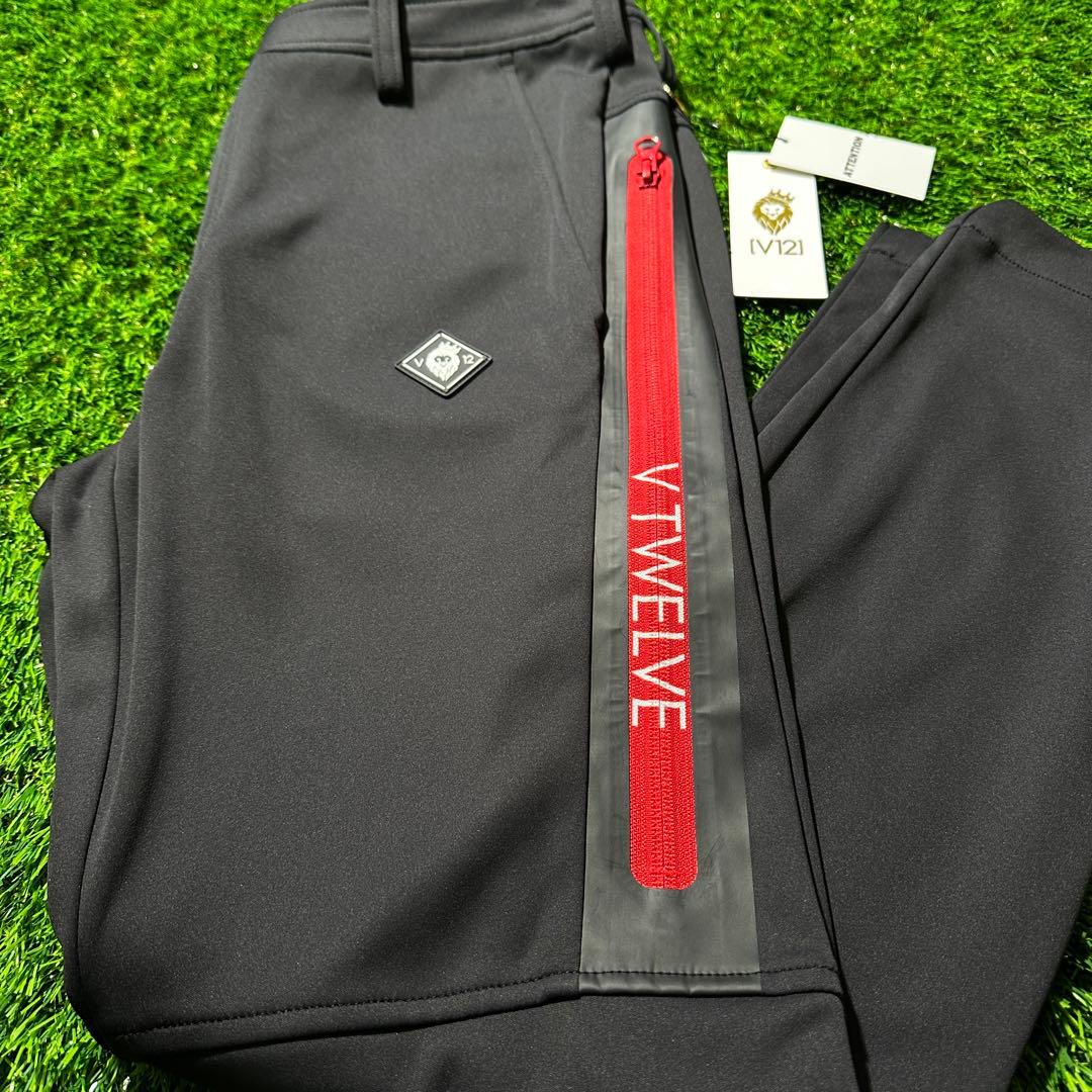 【Mサイズ】新品タグ付き V12 TECH PANTS 黒 ゴルフパンツ
