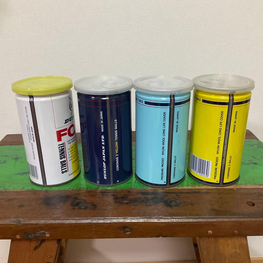 希少品　DUNLOP FORT テニスボール 4缶セット　コレクション用