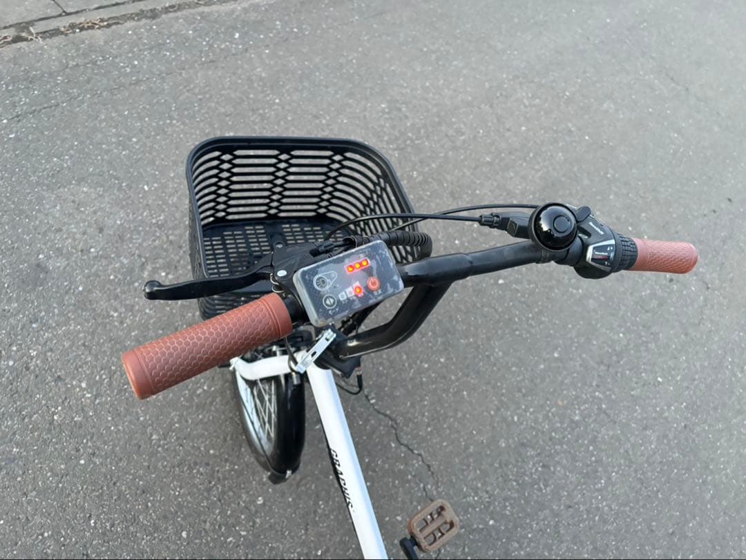 サイモトGRAPHIS 折りたたみ電動アシスト自転車 ホワイト