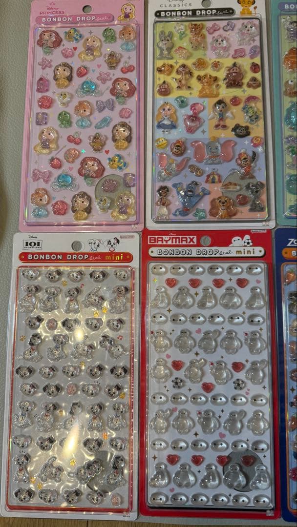 【正規品】ボンボンドロップシール　ディズニー 8枚セット