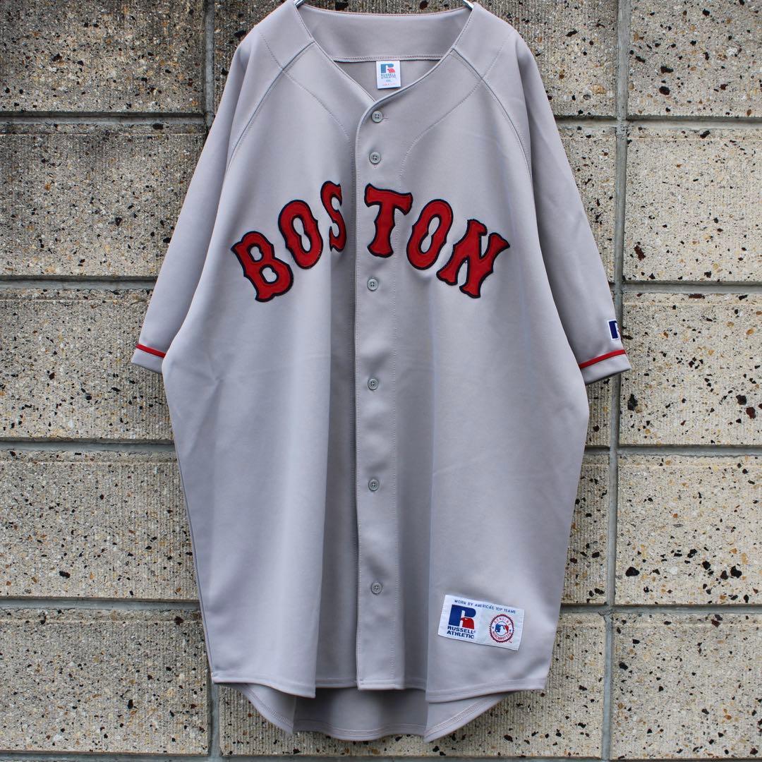 00's MLB ボストン レッドソックス XXL ビジター 古着 ゲームシャツ