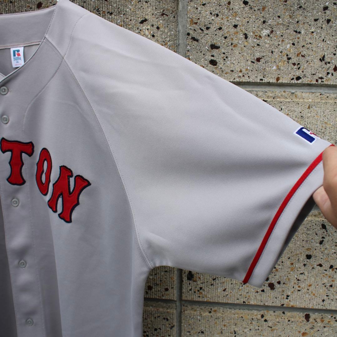 00's MLB ボストン レッドソックス XXL ビジター 古着 ゲームシャツ