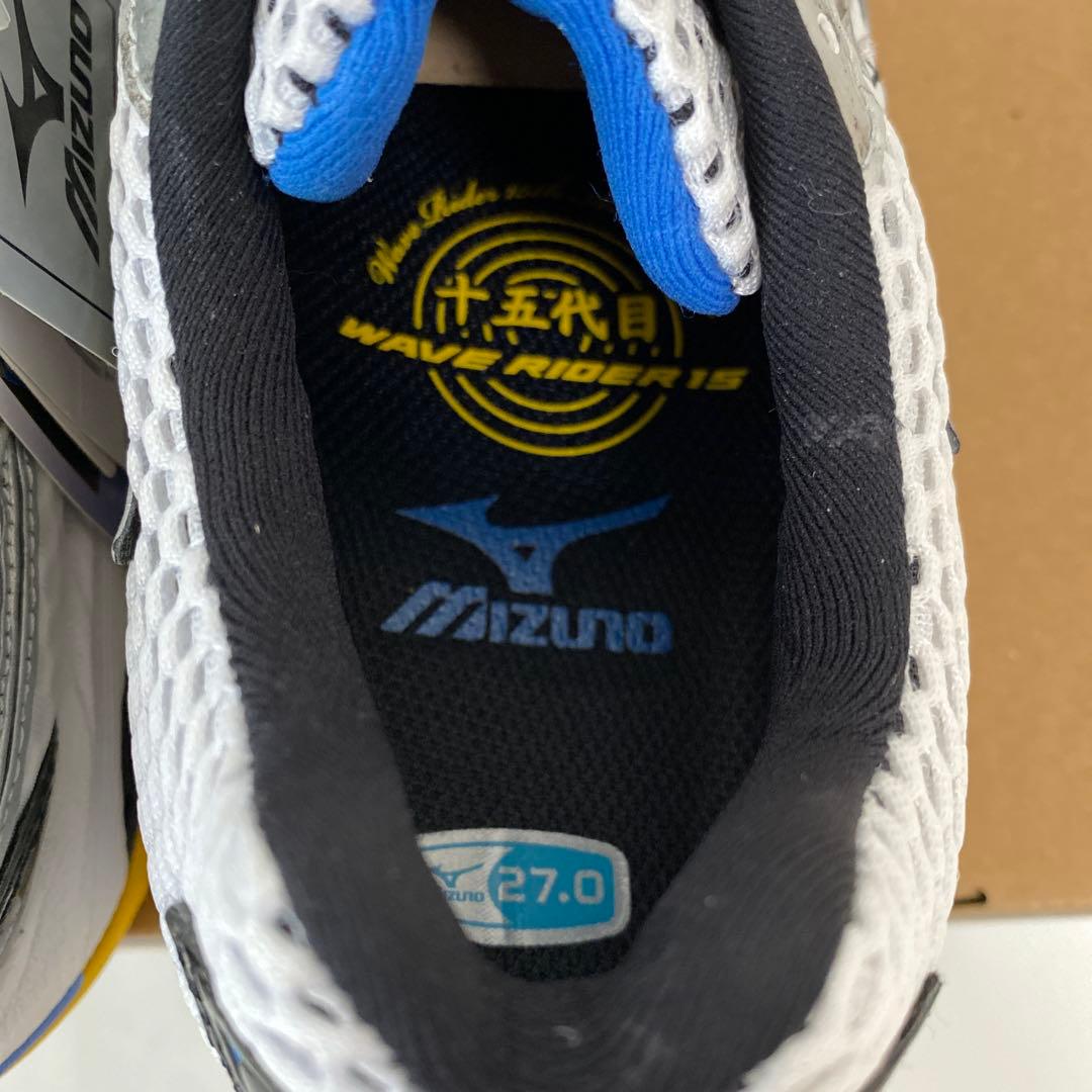 【新品、未使用】Mizuno Wave Rider 15 27.0cm シルバー