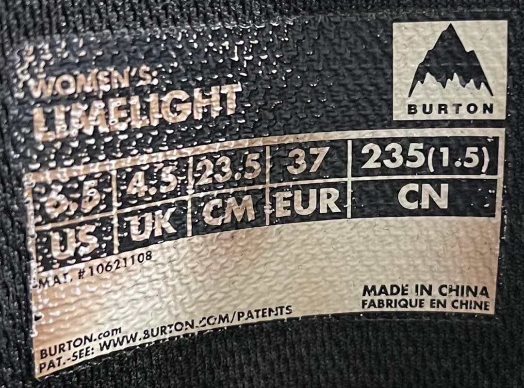 【即日発送】BURTON スノボブーツLIMELIGHTライムライト23.5cm