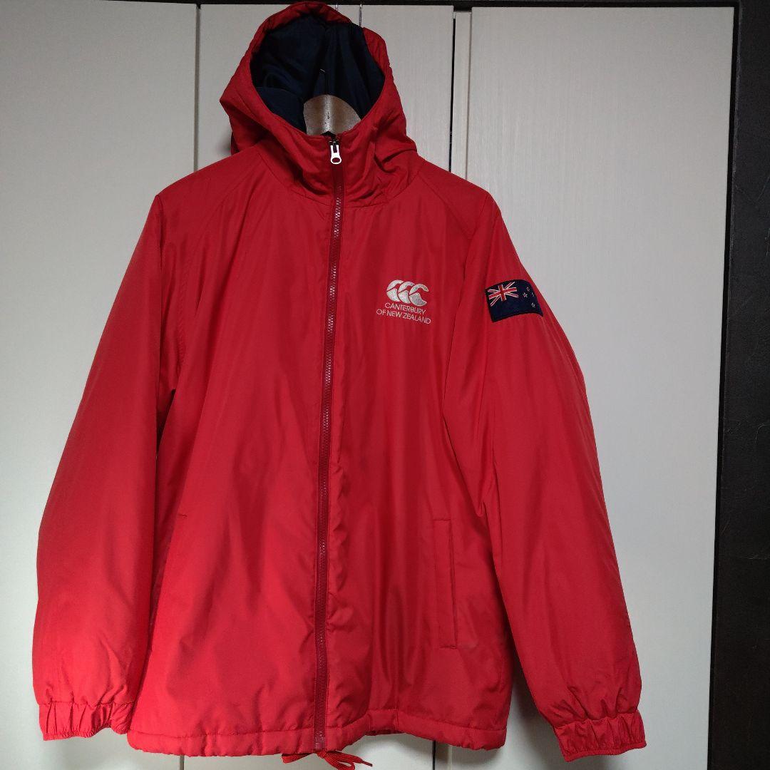 【閲覧数343】【L】Canterbury フード付きレッドジャケット Lサイズ