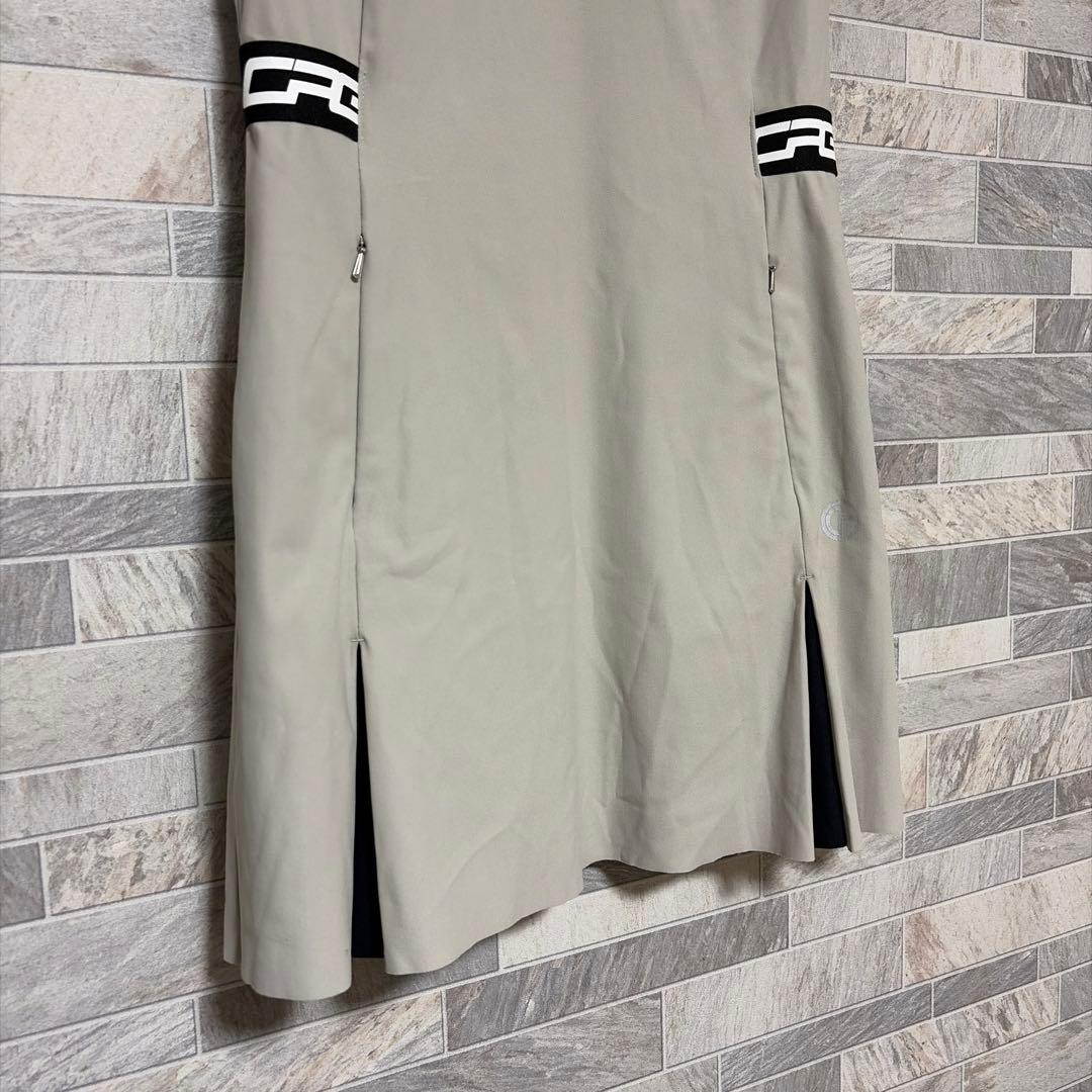 CPG GOLF ハーフジップスリーブレスワンピース ゴルフ ベージュ サイズ2