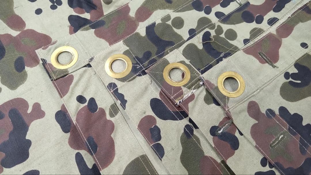 ルーマニア軍 テントシート アメーバカモ ポンチョテント 軍幕