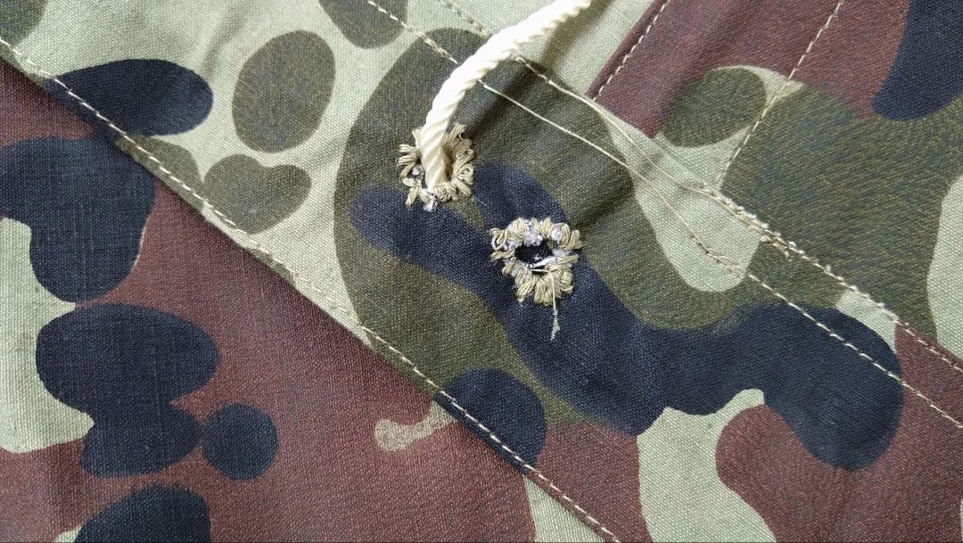 ルーマニア軍 テントシート アメーバカモ ポンチョテント 軍幕