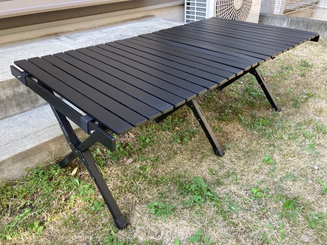 ハイランダー ウッドロールテーブル Black Edition 天然木 120