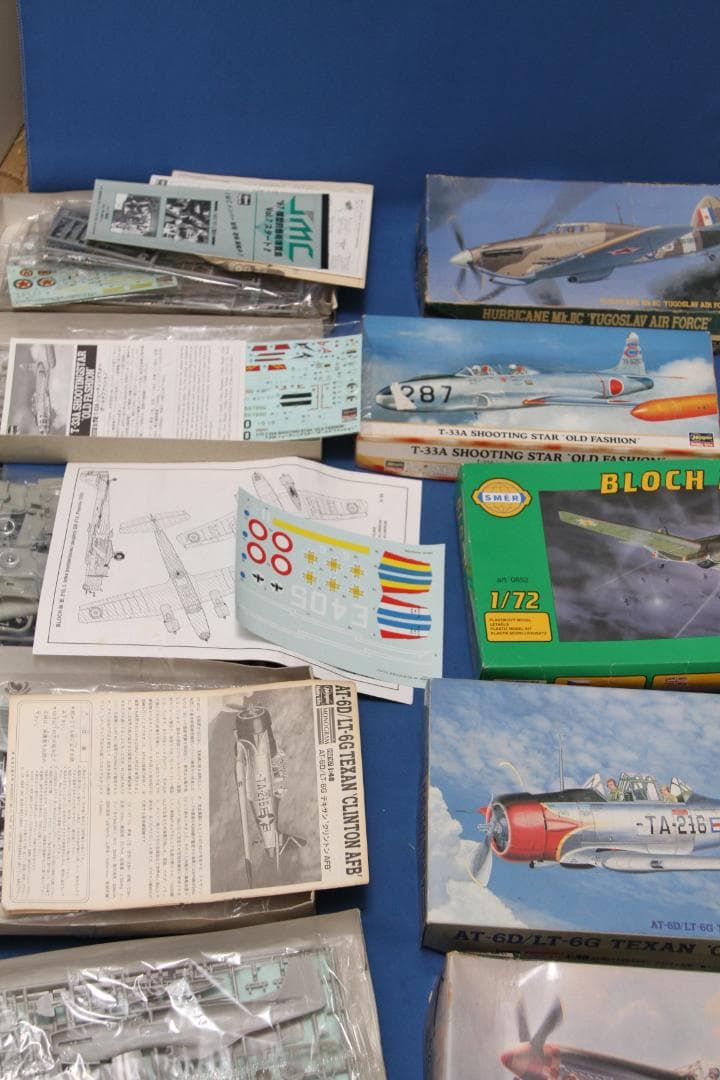 ハセガワ＆SMER　戦闘機　１０機セット（未組立・外箱に難有！1/72＆１/48