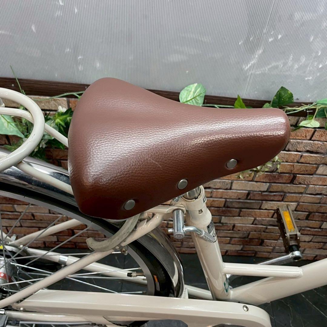 【128】一般車 ママチャリ kon's Labo クリーム 26インチ