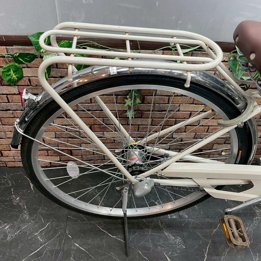 【128】一般車 ママチャリ kon's Labo クリーム 26インチ